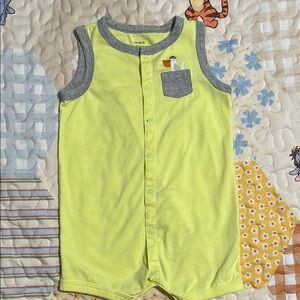 Carter's Yellow and Gray Baby Romper